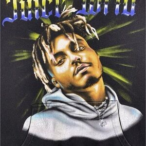 Juice WRLD Men’s X-Large Hoodie Black Sweatshirt 999 Rap Hip Hop Music F…